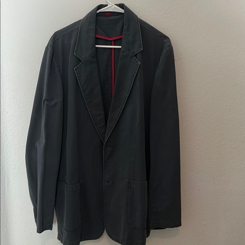 Source Unknown Gray Sport Coat with Notched Lapel
